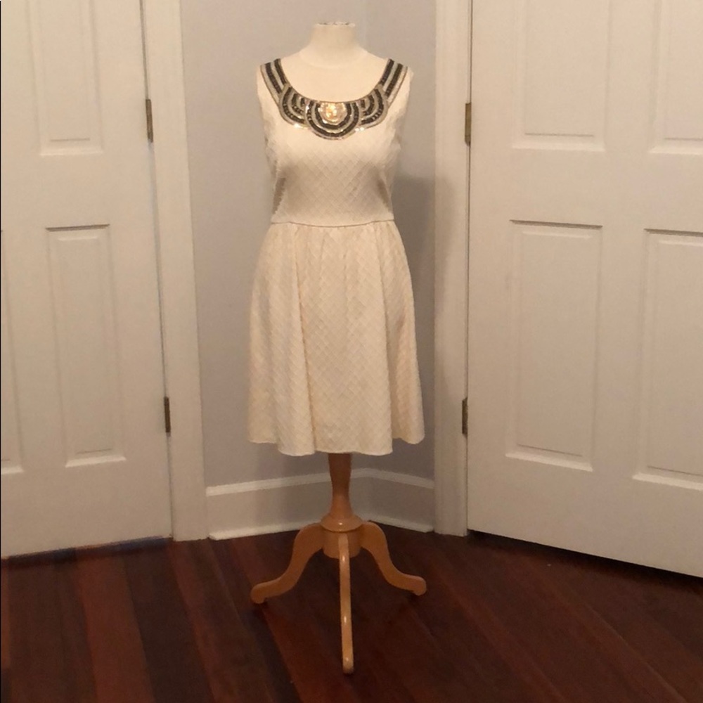 Francesca’s ivory dress